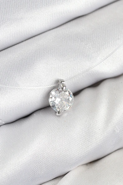 Misineli Zirkon Taşlı Model Gümüş Renk Hayalet Kolye EB-53-vice/(1395) 1079 ürün görseli 1