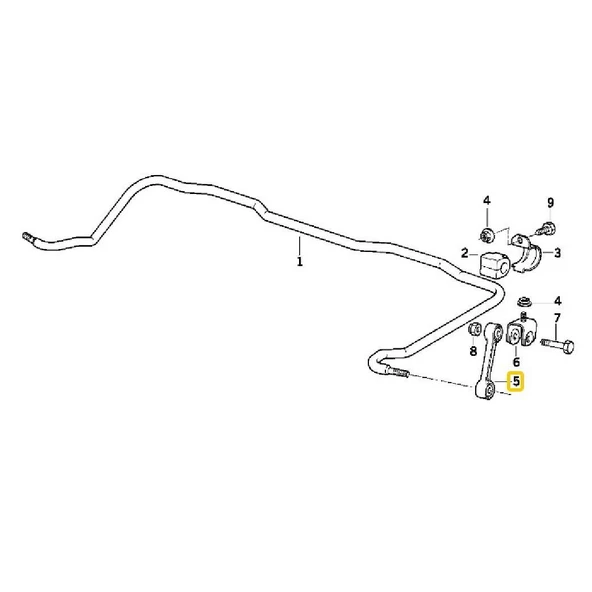 BMW E32 E34 E36 COMPACTVE Z3 ARKA VİRAJ ASKI ROTU 33551135307 - Resim 2