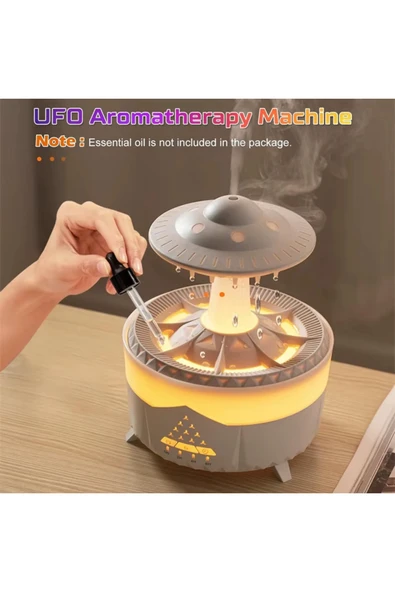 Leerfei  V56 Aroma Difüzör ve Ortam Nemlendirici - Dinlendirici  Renkli Işık, 350ml Kapasite - Resim 5