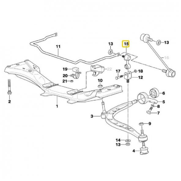 BMW E30 E36 Z1 VE Z3 FROW ÖN VİRAJ ASKI ROTU 31351091764 - Resim 3