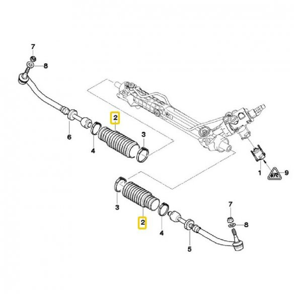 BMW E39 VE E52 DİREKSİYON KÖRÜĞÜ FEBİ OEM NO 32131092876 - 2