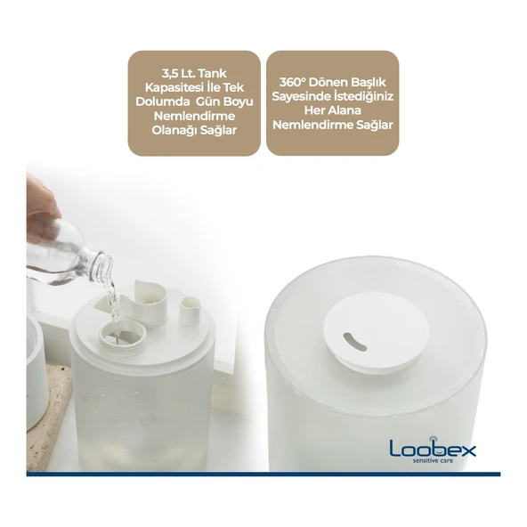 Loobex  Hava Nemlendirici Buhar Makinesi ME-3140 - Resim 4