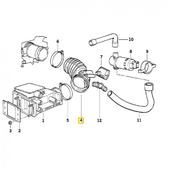 BMW E36 318İ VE Z3 M43 MOTOR HAVA AKIŞ METRE KÖRÜĞÜ 13711739574 - 3