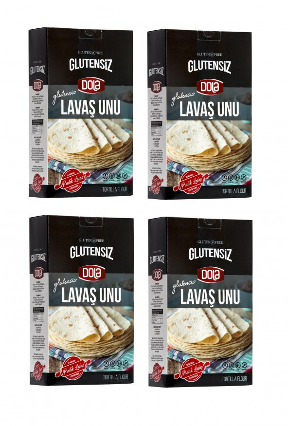 Dola Glutensiz Lavaş Unu 400 gr 4 Adet