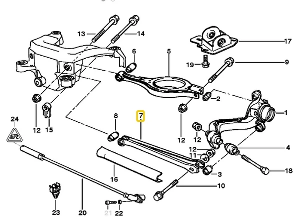 BMW E36 VE E46 FROW ARKA SALINCAK 33326770813 - Resim 4