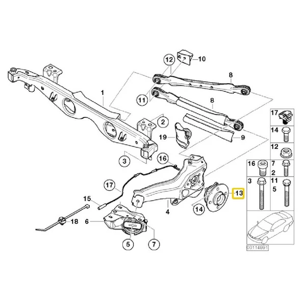 MİNİ R50 R52 R53 JCW - 07.2006 ARKA PORYA 33416756830 - 2