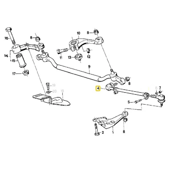BMW E24 E28 E31 E32 VE E34 FROW İÇ ROT BAŞI 32211135820 - Resim 2
