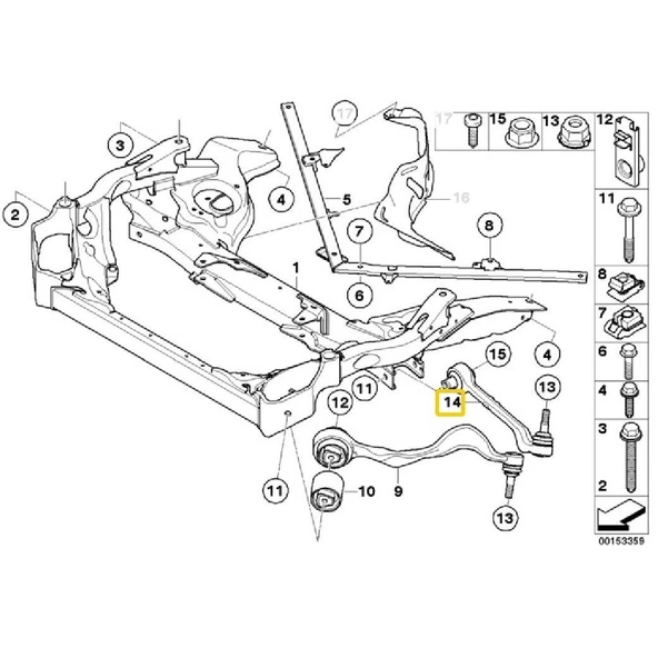BMW 1 SERİ 3 SERİ VE X1 FROW SOL ALT SALINCAK 31126770849 - Resim 2