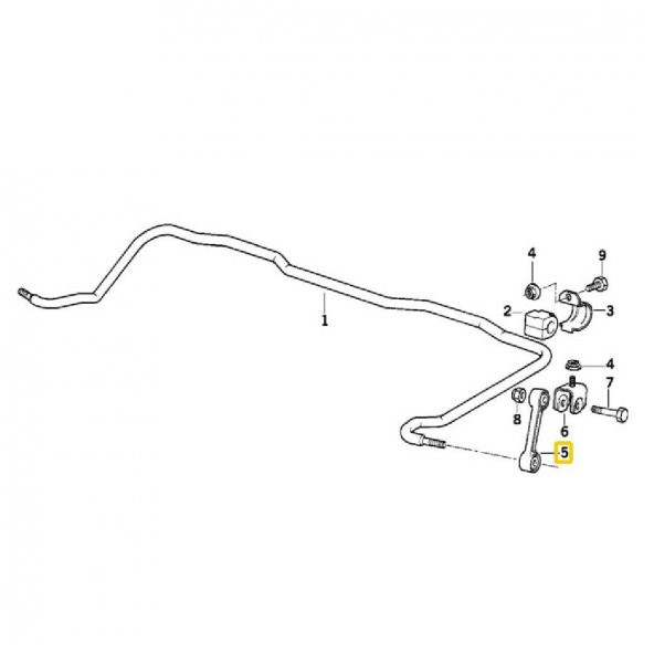 BMW E23 E24 E28 E30 E36 VE Z1 ARKA VİRAJ ASKI ÇUBUĞU 33551126932 - Resim 2