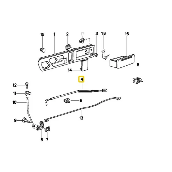 BMW E34 SOL ARKA KAPI TELİ 09.1991 - OEM NO 51228148621 - Resim 2