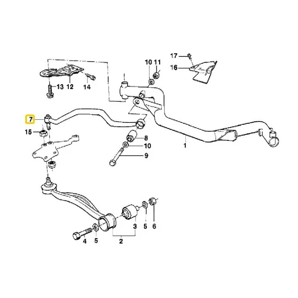 BMW E34 FROW ROTİLLİ KOL ÜST SAĞ 31121141098 - Resim 2
