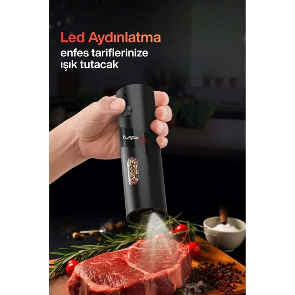 MPIA PG-5 Şarjlı Baharat Öğütücü İkili Set 100ML Hazne - Resim 7