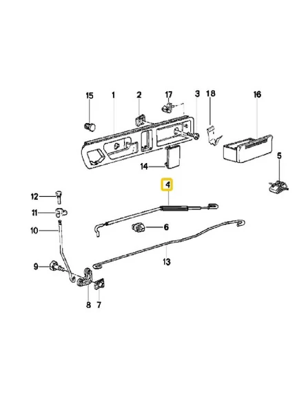 BMW E34 SAĞ ARKA KAPI TELİ 09.1991 - OEM NO 51228148622 - Resim 3