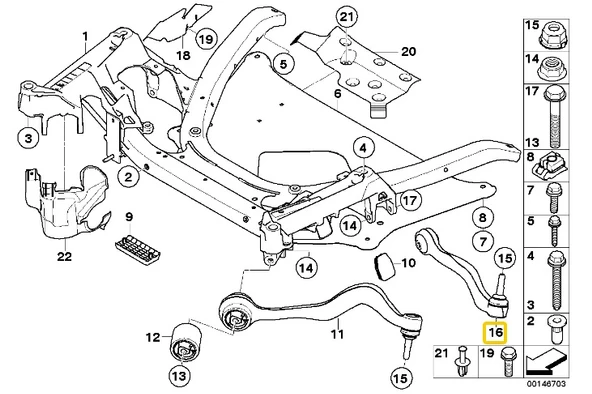 BMW E60 FROW ÖN ROTİLLİ KOL SOL ALT 31126760181 ürün görseli