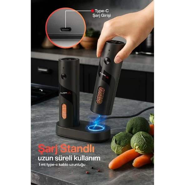 MPIA PG-5 Şarjlı Baharat Öğütücü İkili Set 100ML Hazne ürün görseli 1