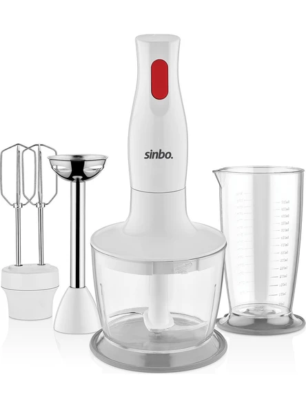Sinbo 3 Fonksiyonlu Blender Seti - Beyaz - Resim 6