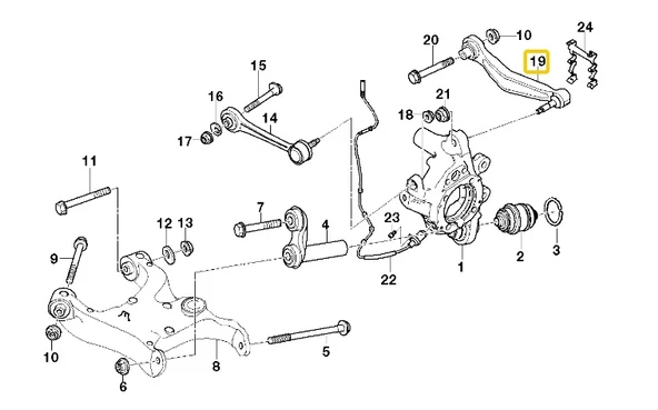 BMW E60 FROW ARKA SAĞ ROTİLLİ KOL OEM NO 33326777426