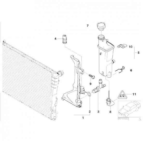 BMW E46 VE Z4 OTMATİK VİTES RADYATÖR MONTAJ PLAKASI 17111436251 - Resim 2