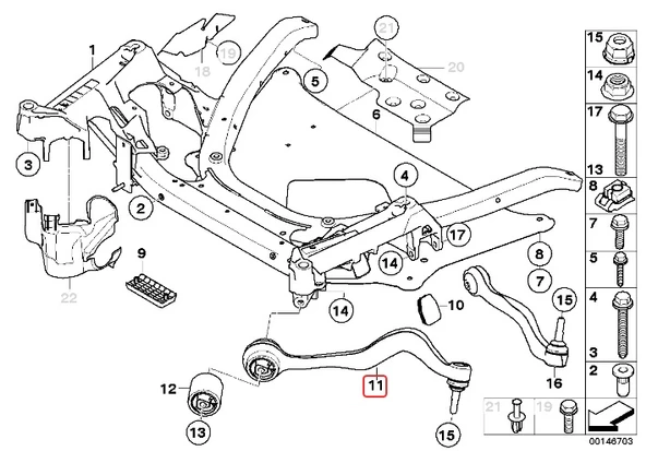 BMW E60 VE E61 FROW ÖN ROTİLLİ KOL SAĞ ÜST 31104026720 - 4