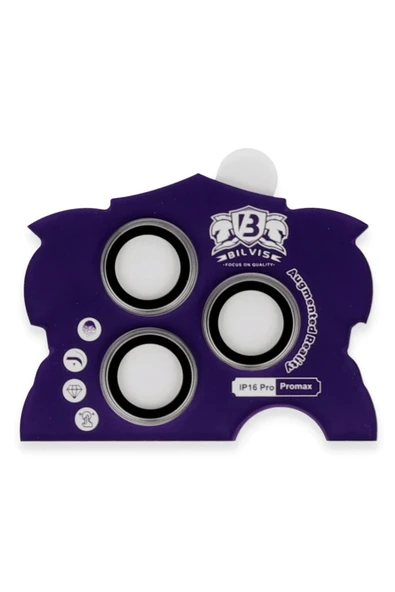 HarmonyAura iPhone 16 Pro Max Bilvis Titan Kamera Lens - Titan Gri - Resim 2