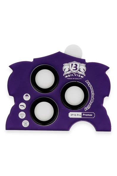 HarmonyAura iPhone 16 Pro Max Bilvis Titan Kamera Lens - Siyah - Resim 2