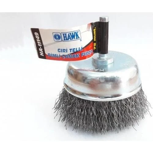 Hawk HA11147 Pimli Gri Tel Çanak Fırça 65 mm - Resim 2