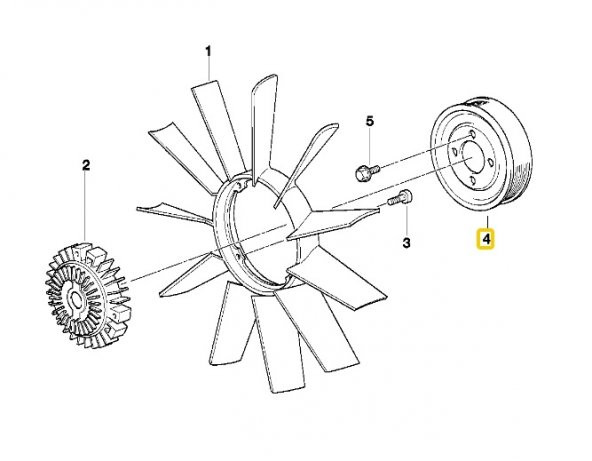 BMW M52 M54 MOTOR FEBİ DEVİRDAİM POMPA KASNAĞI 11511436590 - Resim 3