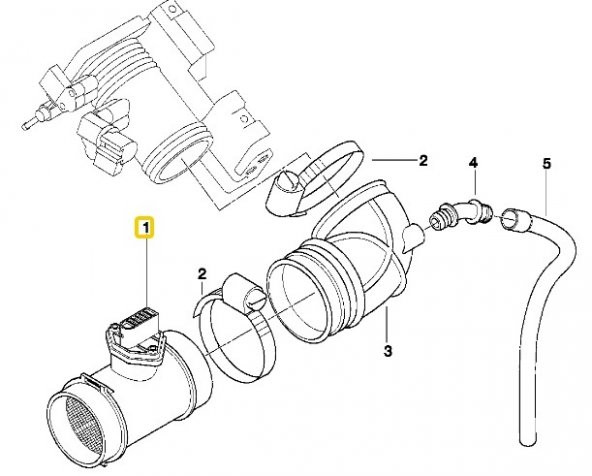 BMW M43 VE M67 MOTOR BOSCH HAVA AKIŞ SENSÖRÜ 13621433565 - 3