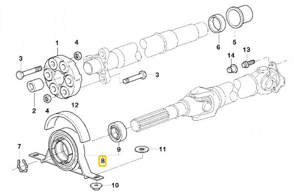 BMW E39 E46 VE Z4 FEBİ ŞAFT ASKISI 26127501257 - Resim 2
