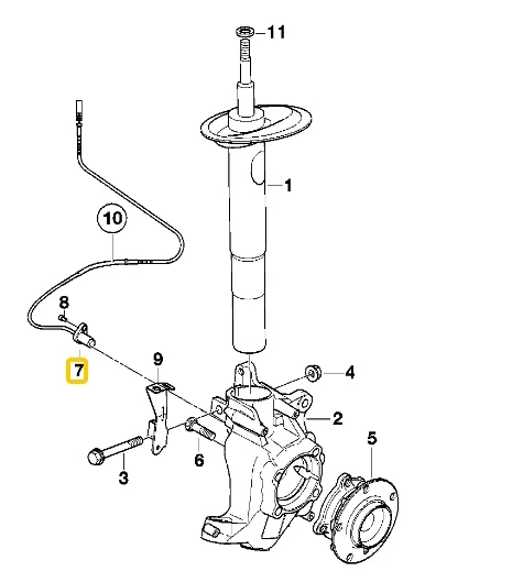 BMW E39 DODUCO 09.1998 - ÖN ABS SENSÖRÜ 34526756375 - Resim 5