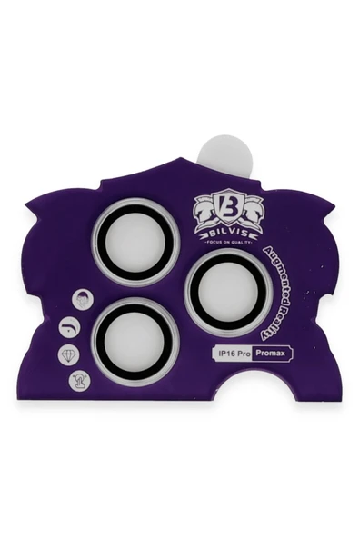 HarmonyAura iPhone 16 Pro Max Bilvis Titan Kamera Lens - Gümüş - Resim 2