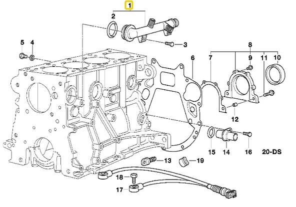 BMW E46 VE Z3 M43 MOTOR SU FLANŞI 11531709232 - Resim 4