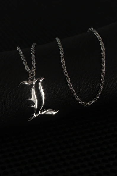 Gümüş Renk L Harf Erkek Kolye ürün görseli 1