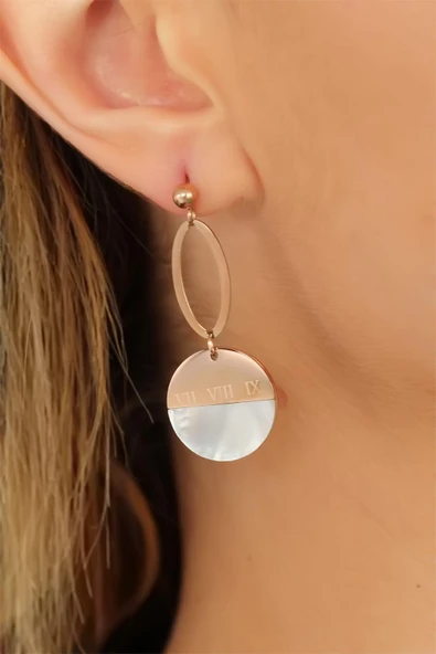 Rose Renk Bayan Küpe - Resim 2