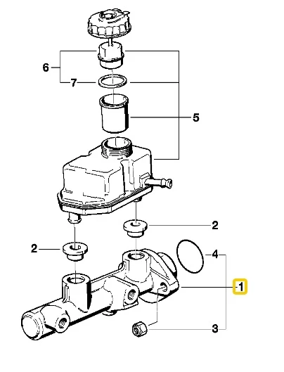 BMW E38 E39 VE E53 TRW ANA FREN MERKEZİ 34311165544 - 4