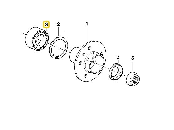 BMW KAFFER ARKA TEKERLEK RULMANI 33416762317 - 33411130617