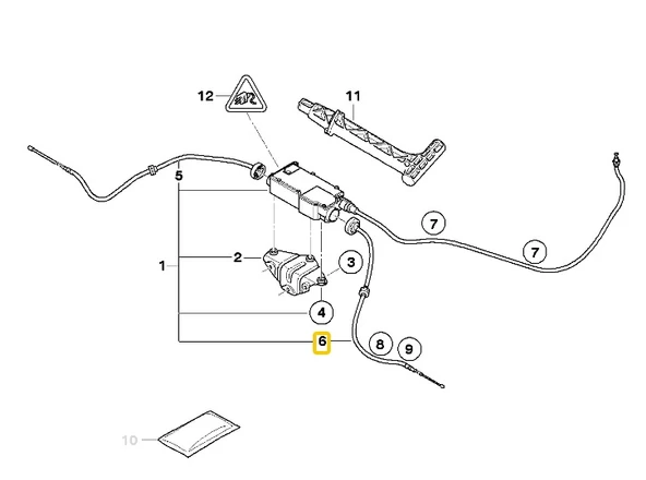 BMW E70 E70LCI VE E71 EL FREN TELİ ARKA SAĞ 34436772104