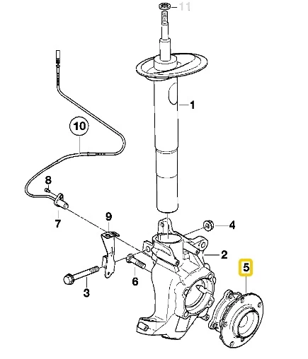 BMW E39 OPTİMAL ÖN TEKERLEK PORYASI 31221093427 - Resim 3
