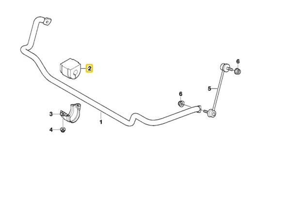 BMW E46 ÖN VİRAJ DEMİR LASTİĞİ FEBİ OEM NO 31351097179 - Resim 2