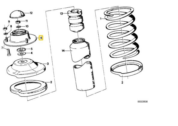BMW E21 MEYLE ÖN AMORTİSÖR KULE TABLASI 31331110195 - Resim 3