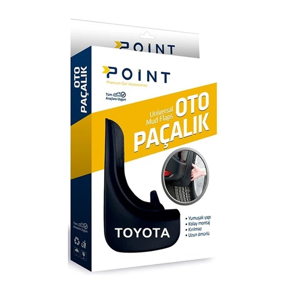 Toyota Paçalık Tozluk Çamurluk Universal Siyah 2'li ürün görseli 1