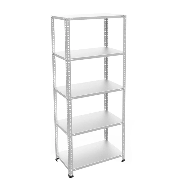 5 Katlı Galvaniz Çelik Raf - Depo, Arşiv, Kiler, Dosya, Market Rafı  43x60 cm 200 cm 1.50 mm - 2