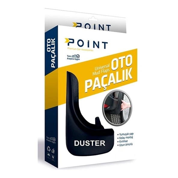 Dacia Duster Yazılı Paçalık Tozluk Çamurluk Siyah 2'li ürün görseli 1