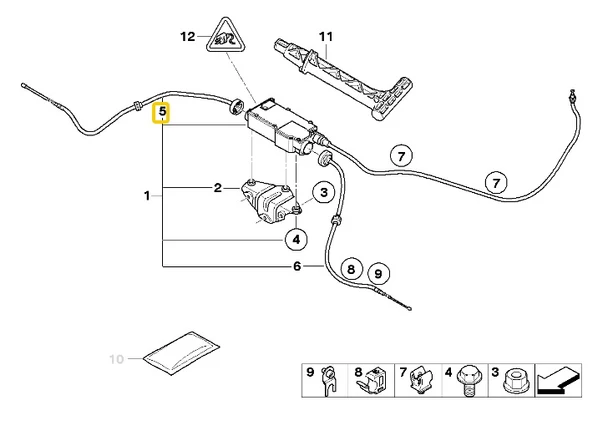 BMW E70 E70LCI VE E71 EL FREN TELİ ARKA SOL 34436772103 - Resim 4