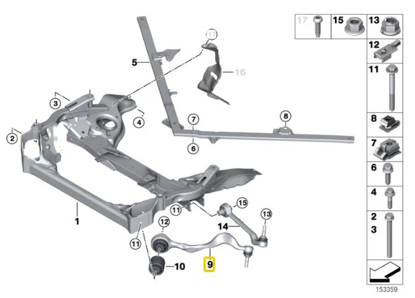 BMW 1 SERİ 3 SERİ VE Z4 FROW SOL SALINCAK 31126769797 - 4