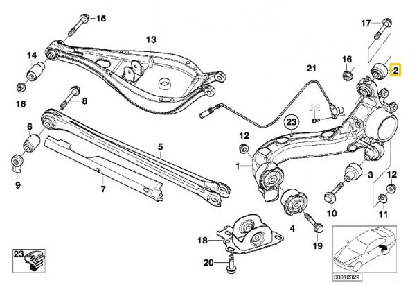 BMW E36 E46 Z1 VE Z4 FROW ARKA OYNAK BURÇ 33326775551 - Resim 2