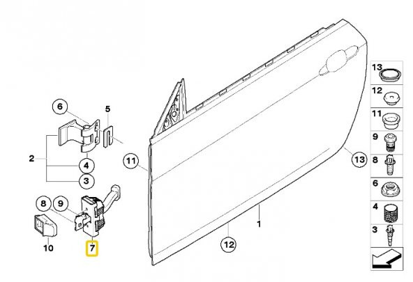 BMW E92 E92LCI E93 E93LCI COUPE-CABRIO (2005-2013) ÖN KAPI GERGİSİ 51217193671 - Resim 6