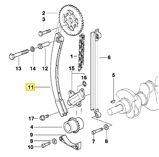 BMW E34 E36 E46 M43 MOTOR ORJİNAL TRİGER ZİNCİR KIZAĞI 1435970 - 5