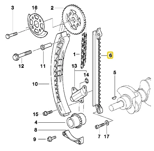 BMW E34 E36 E46 M43 MOTOR ORJİNAL TRİGER KLAVUZ RAYI 11311435969 - Resim 5