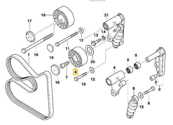 BMW İNA KAYIŞ GERGİ BİLYASI 11281748131 - Resim 3